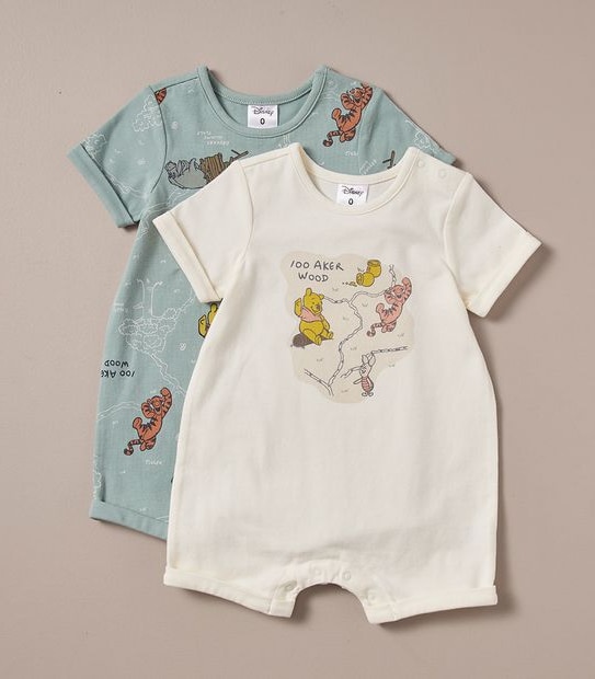 2 Pack Baby Disney Winnie The Pooh Romper