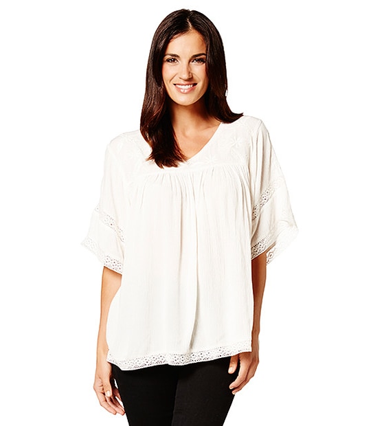 Life & Style Kimono Top - Cream
