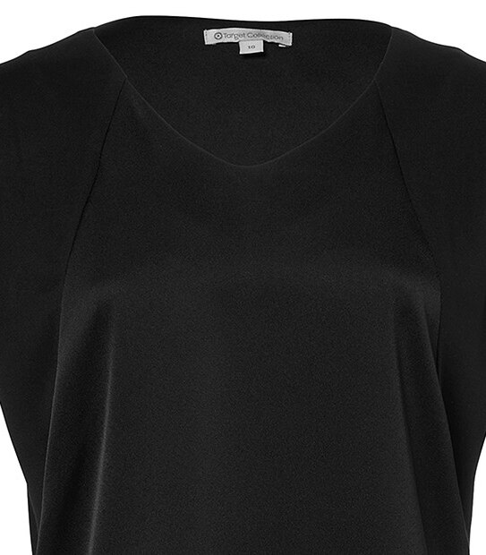 Contrast V-Neck Top - Black 3 of 3