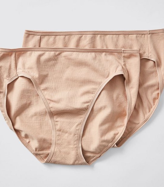 2 Pack Aloe Vera Infused High Cut Briefs - Brown Latte