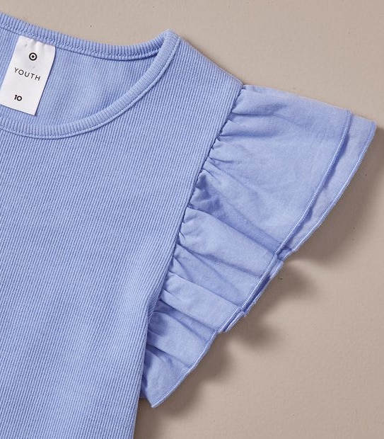 Frill Sleeve Rib T-shirt 3 of 6