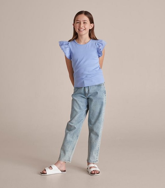 Frill Sleeve Rib T-shirt 4 of 6