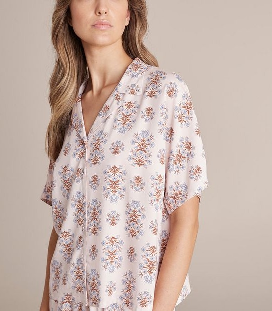 Viscose Shirt and Shorts Sleep Set 2 of 6