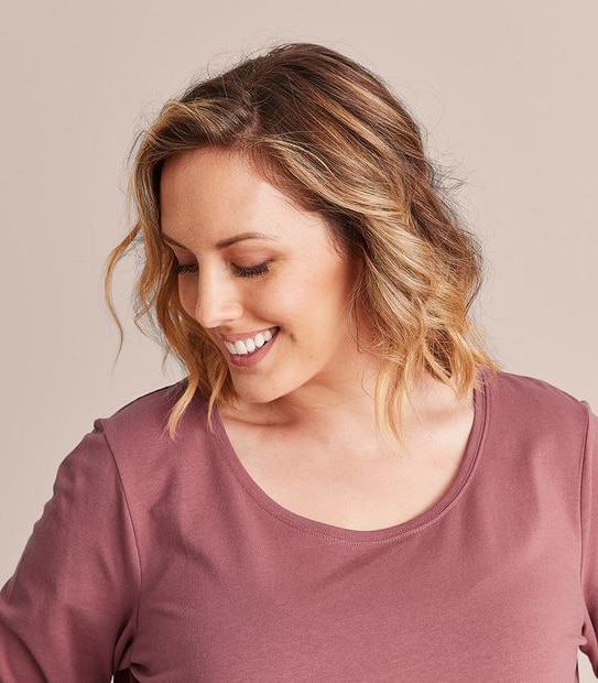 Curve Organic Cotton Crew Long Sleeve T-Shirt