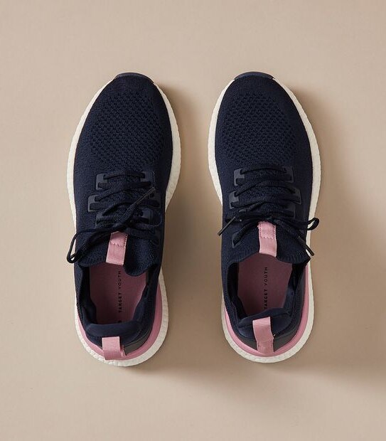 Kids Senior Knitted Core Sneakers - Navy