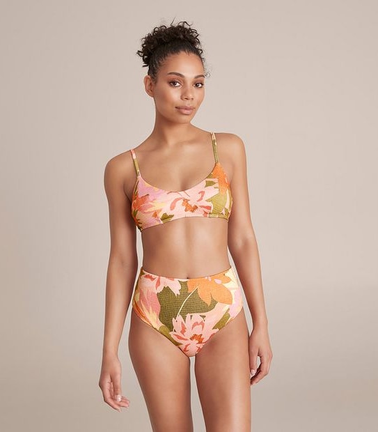 Lily Loves Textured Crop Bikini Swim Top