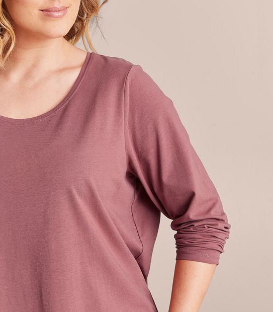 Curve Organic Cotton Crew Long Sleeve T-Shirt