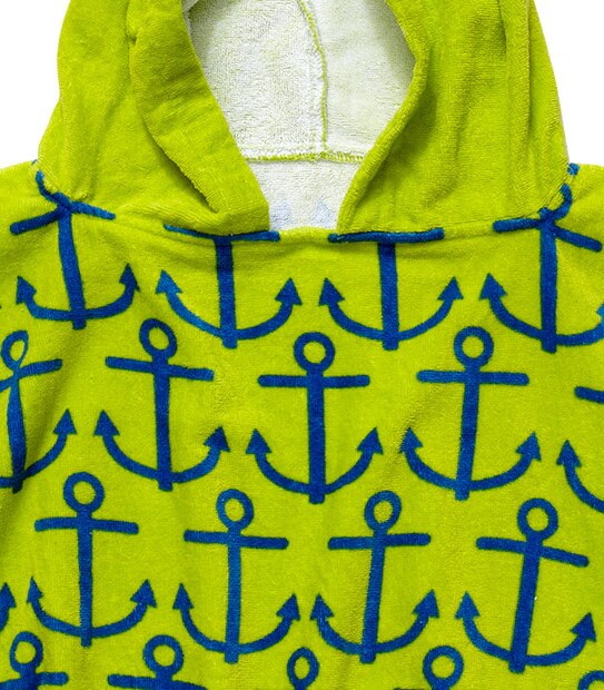 Cotton Velour Poncho Towel - Anchor