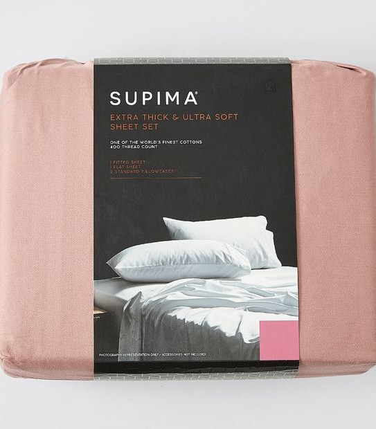 Supima Sheet Set - Pink - Super King Bed