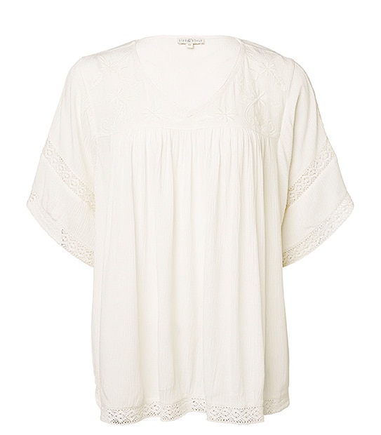 Life & Style Kimono Top - Cream