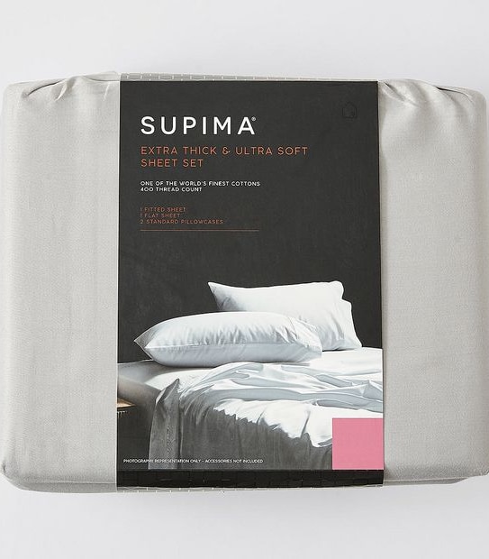 Supima Sheet Set - Silver - Super King Bed
