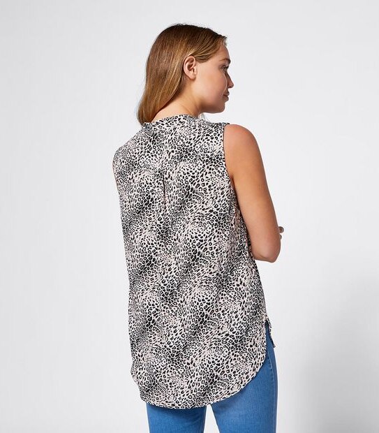 Sonia Sleeveless Notch Neck Blouse