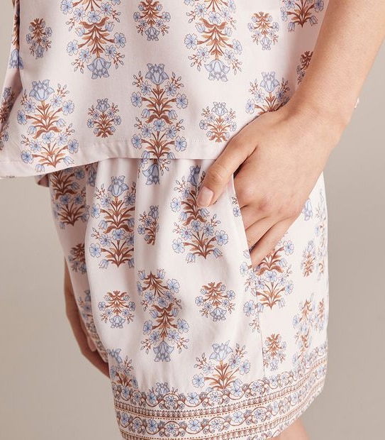 Viscose Shirt and Shorts Sleep Set 3 of 6