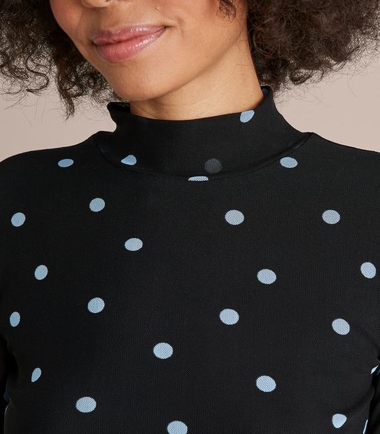 Lily Loves Mesh Turtleneck Top