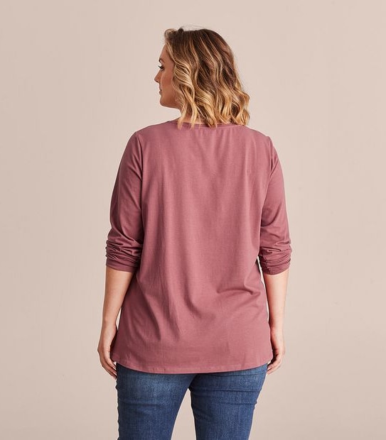 Curve Organic Cotton Crew Long Sleeve T-Shirt