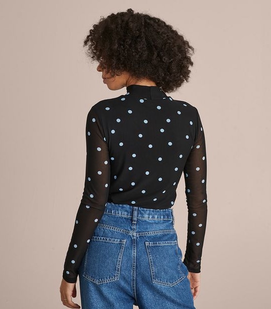 Lily Loves Mesh Turtleneck Top