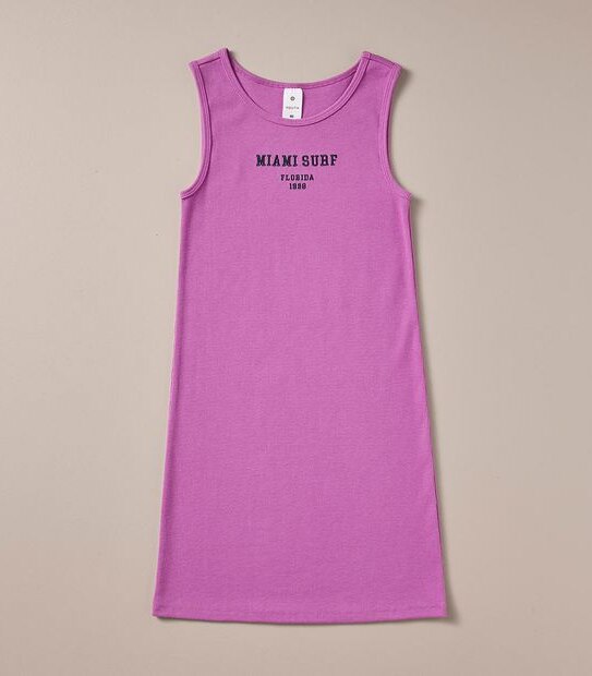 WX255630_02 S23 SL RIB TANK DRESS PURPLE