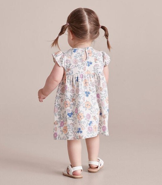 S23 251844_01 G SS JERSEY DRESS LEAFY FLORAL GRDNA