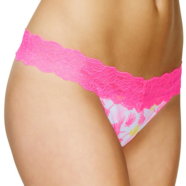 Lace G-string - Pink Leaf Lace G-string - Pink Leaf