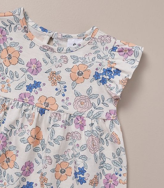 S23 251844_01 G SS JERSEY DRESS LEAFY FLORAL GRDNA