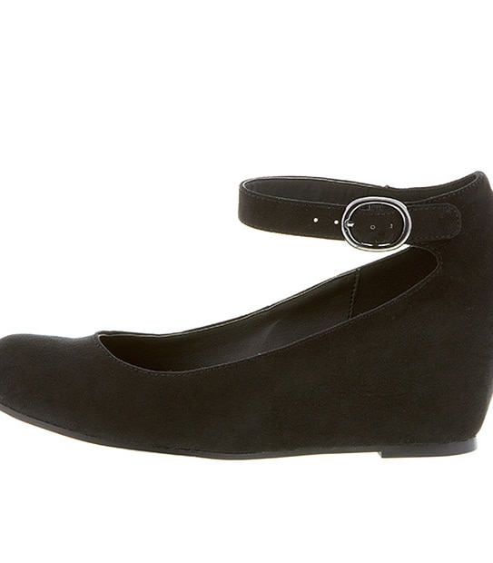 Diaz Ladies Hidden Wedge Shoe- Black