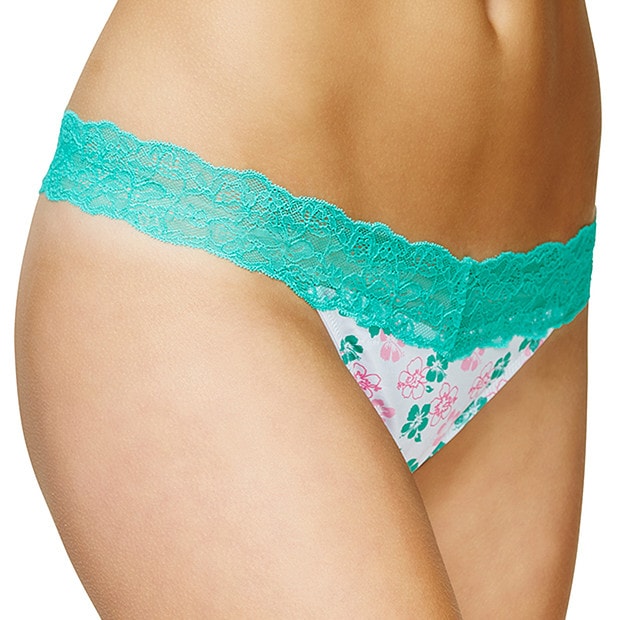 Lace G-string - Green Hibiscus Lace G-string - Green Hibiscus