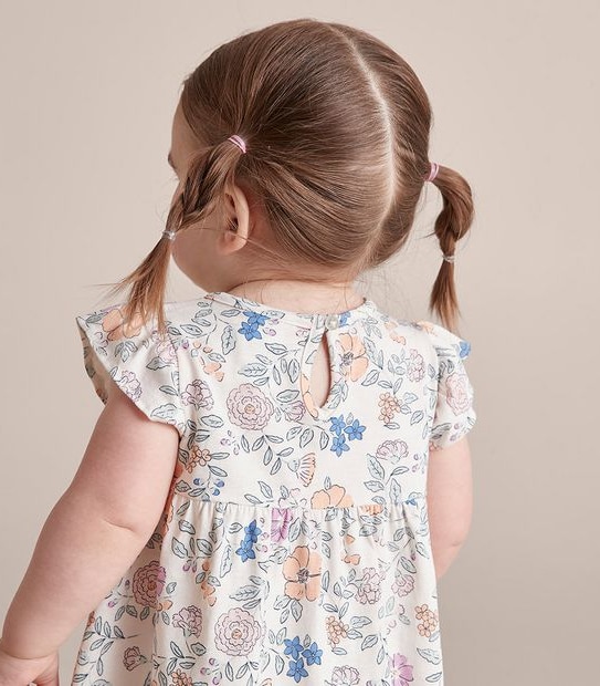 S23 251844_01 G SS JERSEY DRESS LEAFY FLORAL GRDNA