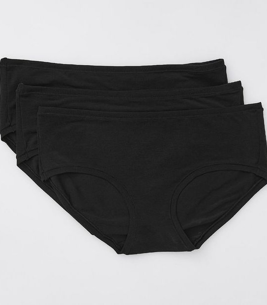 Lily Loves 3 Pack Soft Stretch Boyleg Briefs - Black