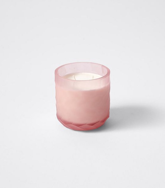 Faceted Glass Candle