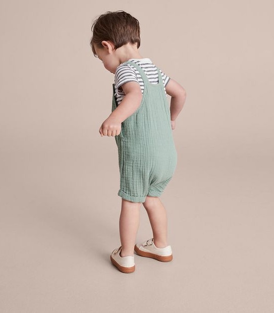 2 Piece Baby Shortall and T-shirt Set