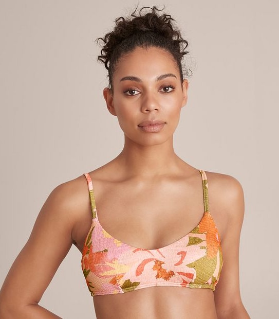 Lily Loves Textured Crop Bikini Swim Top
