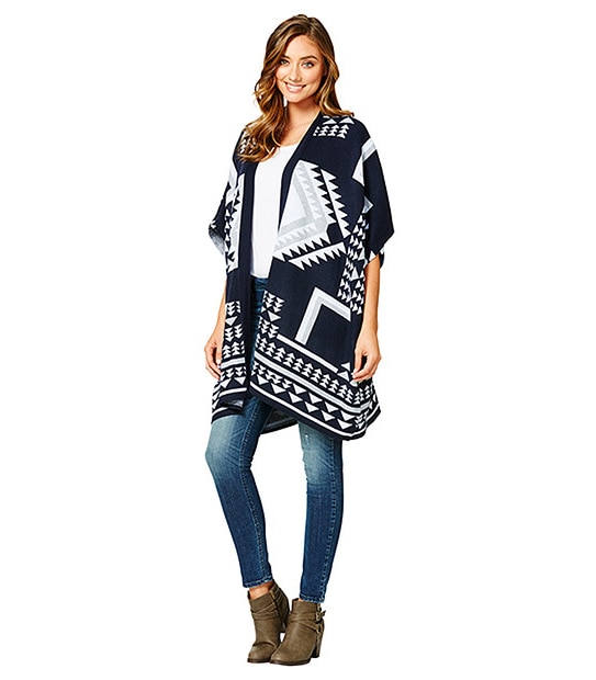 Ink Aztec Poncho
