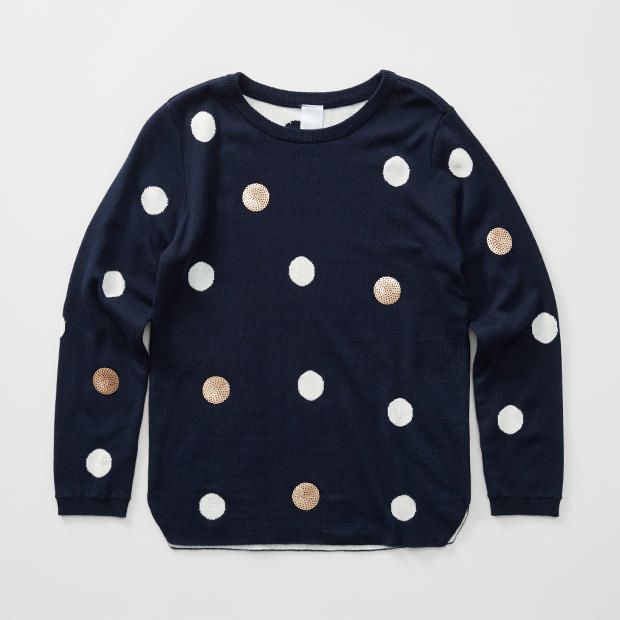 Sequin Spot Knit Jumper Target Australia