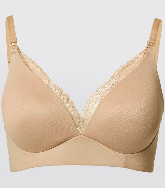 Maternity T-Shirt Bra - Latte Brown