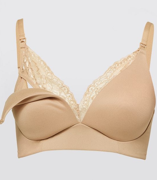 Maternity T-Shirt Bra - Latte Brown