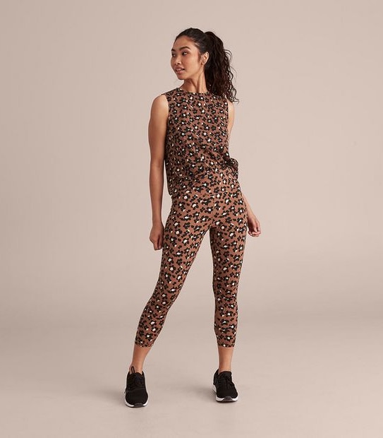 Active 7/8 Length Fashion Print Tights