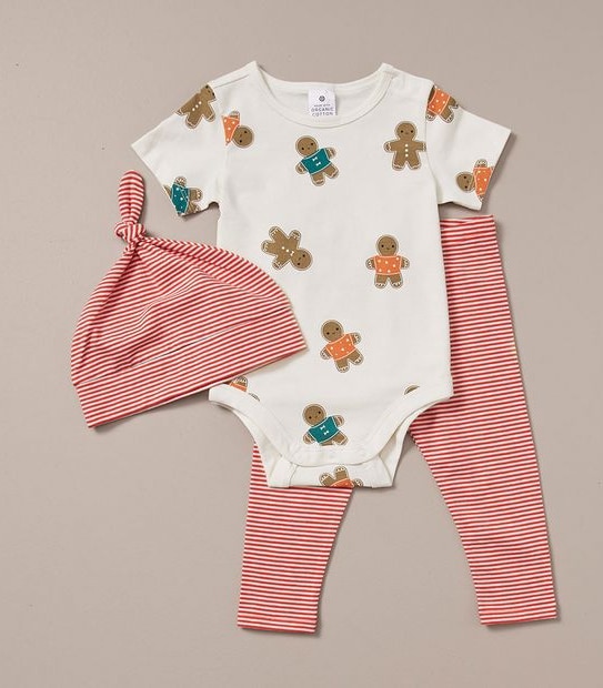 3 Piece Baby Organic Cotton Christmas Set