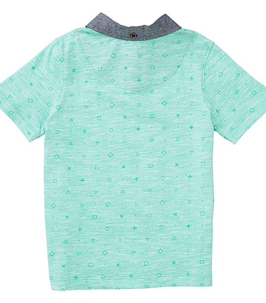 Boys' Short Sleeve Print Polo Top