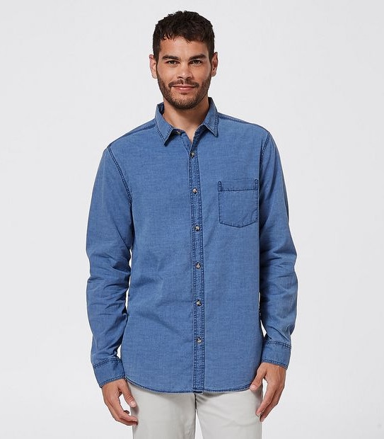 Casual Shirt - Bleached Denim