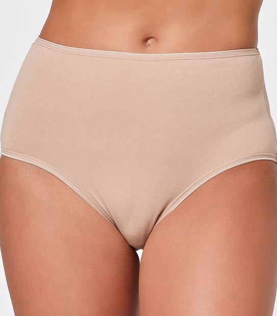 2 Pack Aloe Vera Infused Full Briefs - Brown Latte