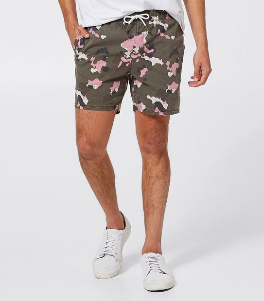 Volley Swim Shorts - Khaki Floral Print