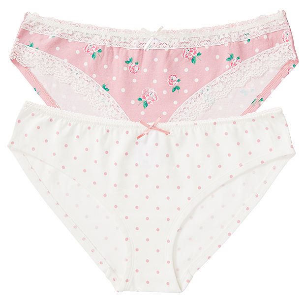 Lily Loves 2 Pack Cheeky Cut Bikini Briefs Lily Loves 2 Pack Cheeky Cut Bikini Briefs