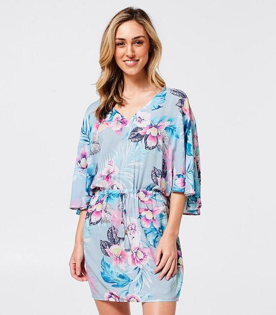 Floral Kaftan - Blue