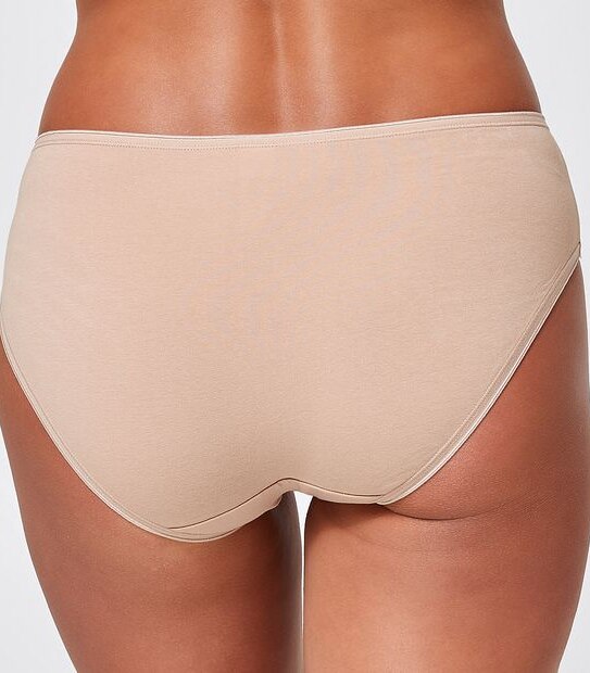 2 Pack Aloe Vera Infused Midi Briefs - Brown Latte
