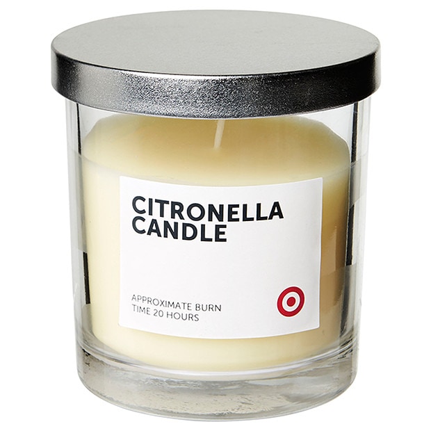 Citronella Candle in Glass with Metal Lid Target Australia