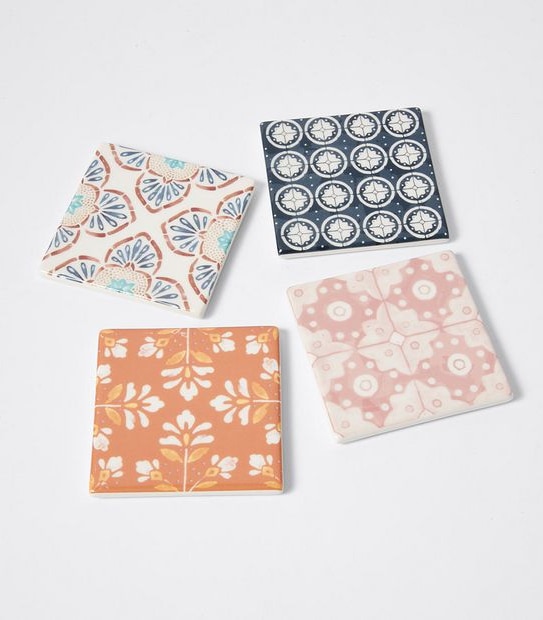 4 Pack Ceramic Coaster Tiles