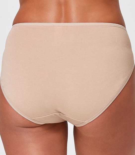 2 Pack Aloe Vera Infused High Cut Briefs - Brown Latte
