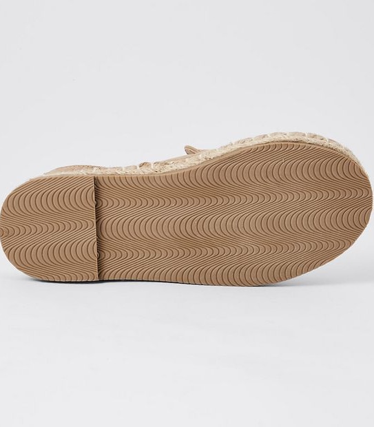 Raffia Sling Back Sandals - Neutral