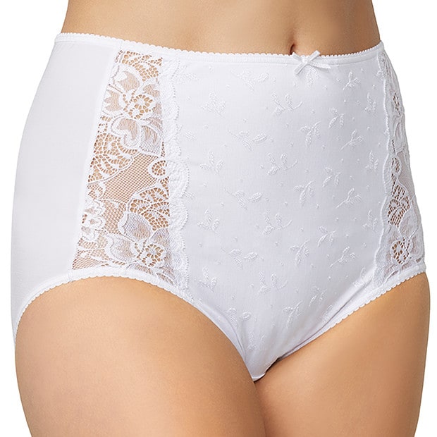 Jacquard Full Briefs - White Jacquard Full Briefs - White