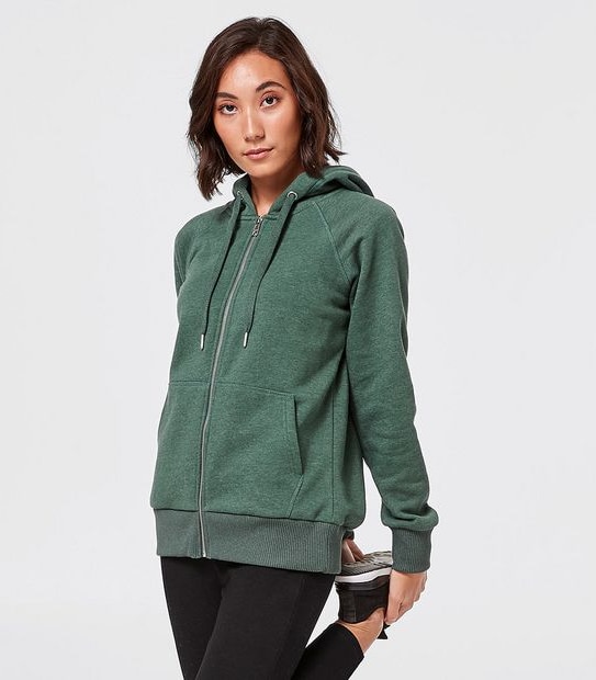 Active Fleece Hoodie Jumper - Khaki Green Marle | Target Australia